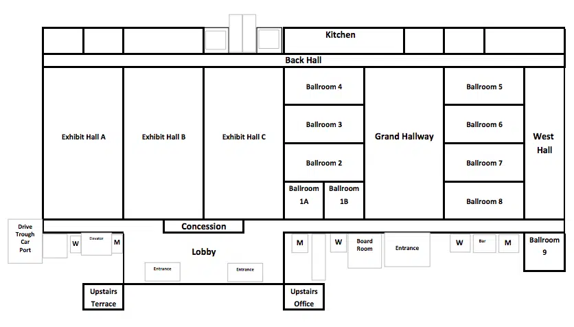 Floor Plan drawing of The Bruce Convention Center